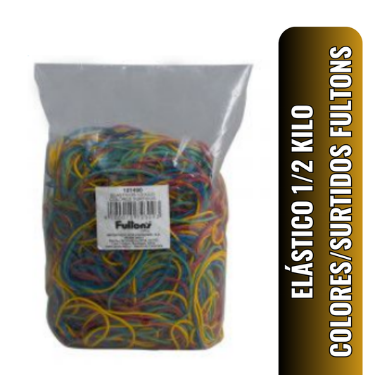 ELASTICO 1/2 KILO COLORES SURTIDOS FULTONS