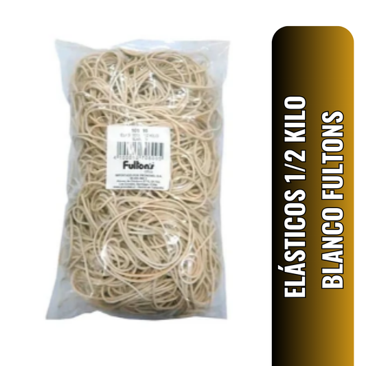 ELASTICOS 1/2 KILO BLANCO FULTONS