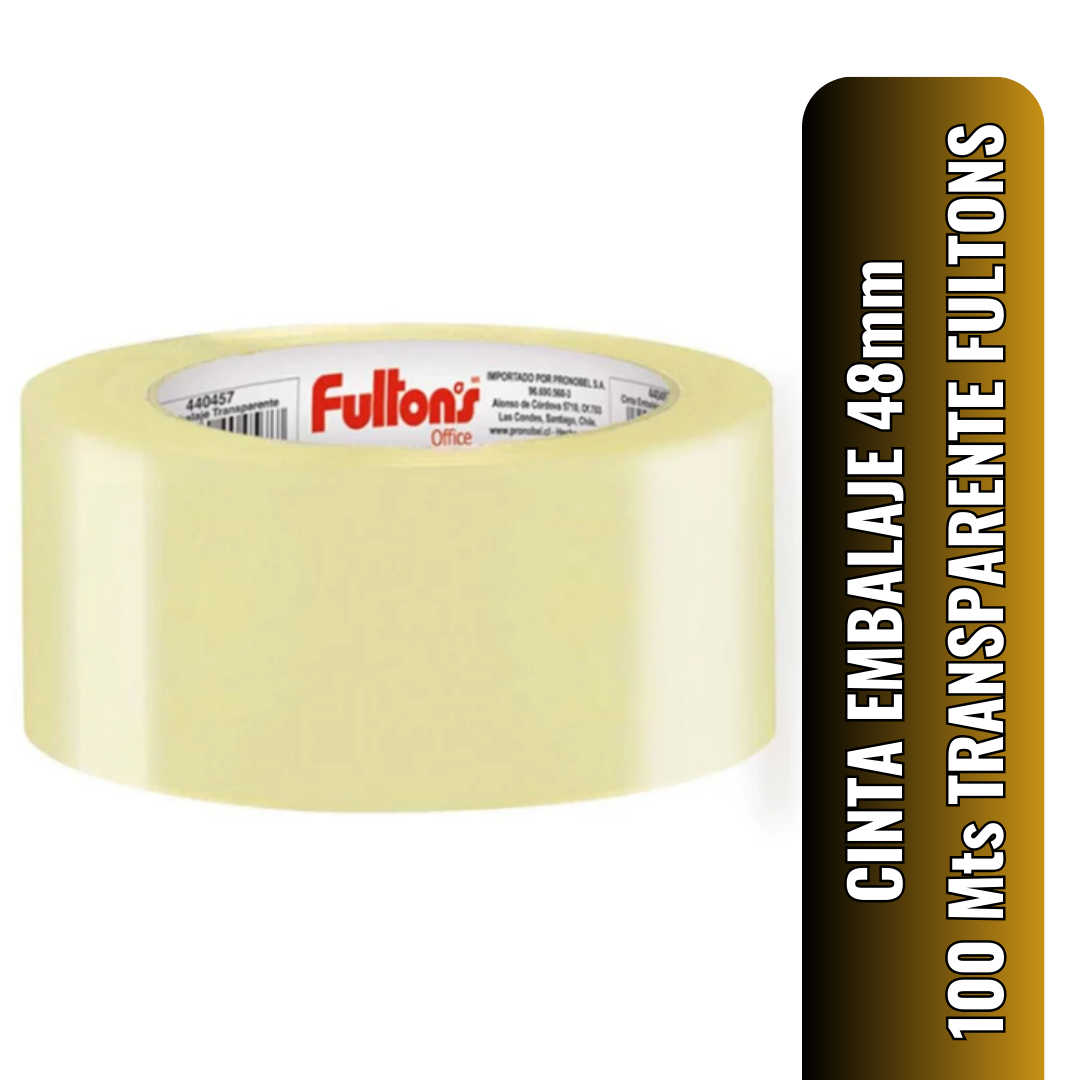 FULTONS CINTA EMBALAJE 48mm 100 Mts TRANSPARENTE