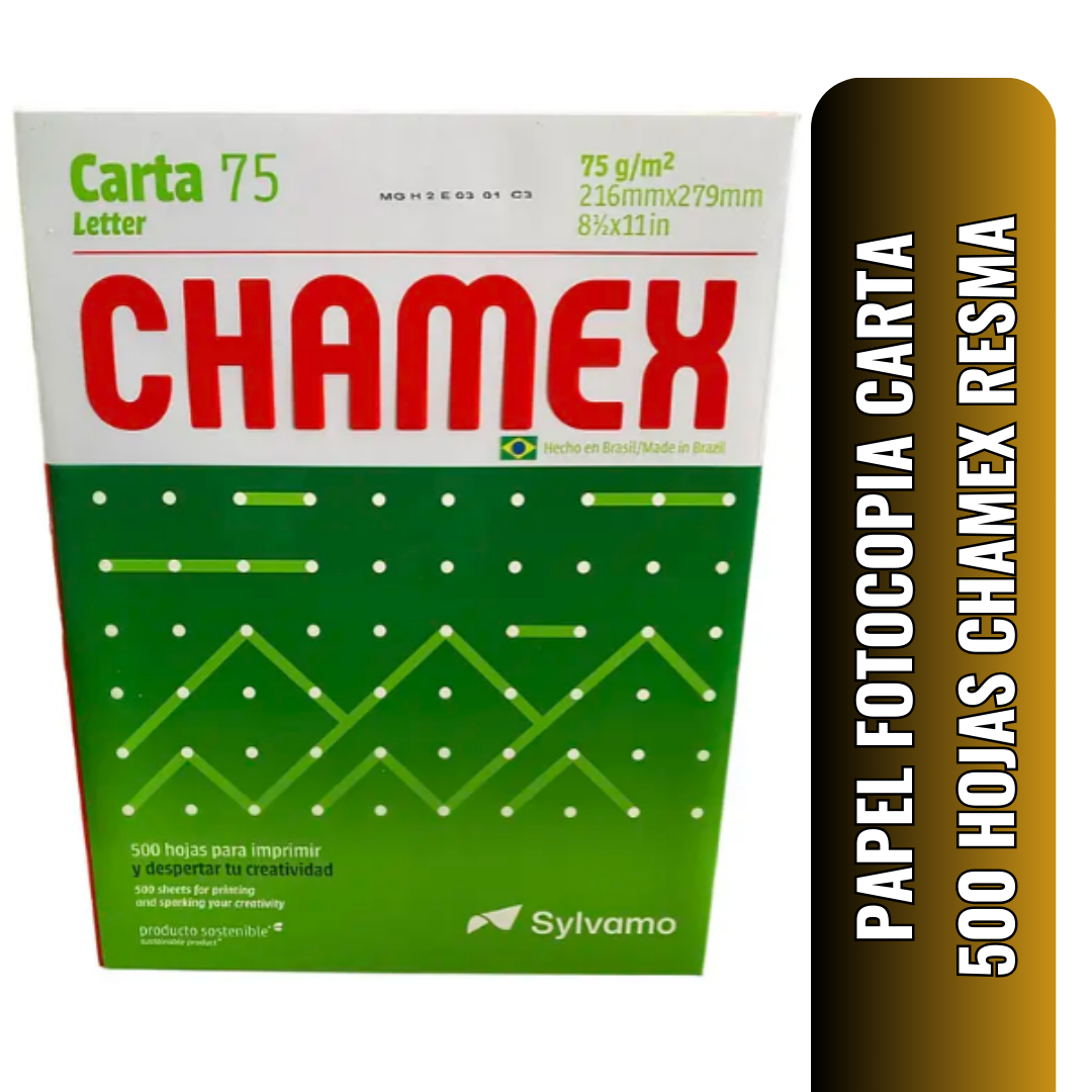 PAPEL FOTOCOPIA CARTA 500 HOJAS CHAMEX RESMA