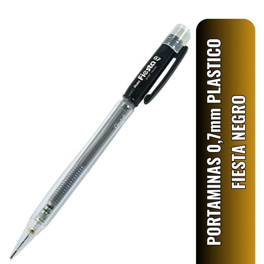 PORTAMINAS 0,7mm PLASTICO FIESTA NEGRO PENTEL