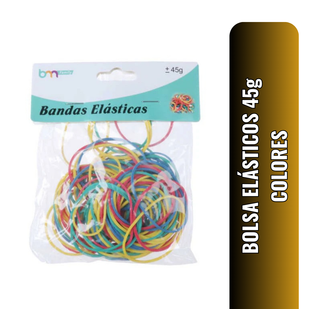 BOLSA ELÁSTICOS 45g COLORES