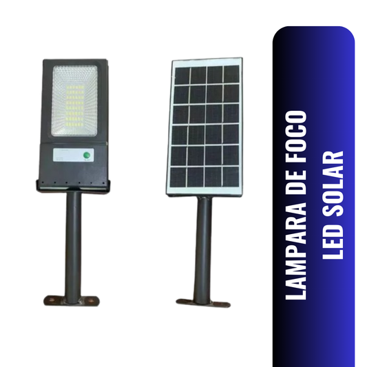 LÁMPARA DE FOCO LED SOLAR 40w + SOPORTE