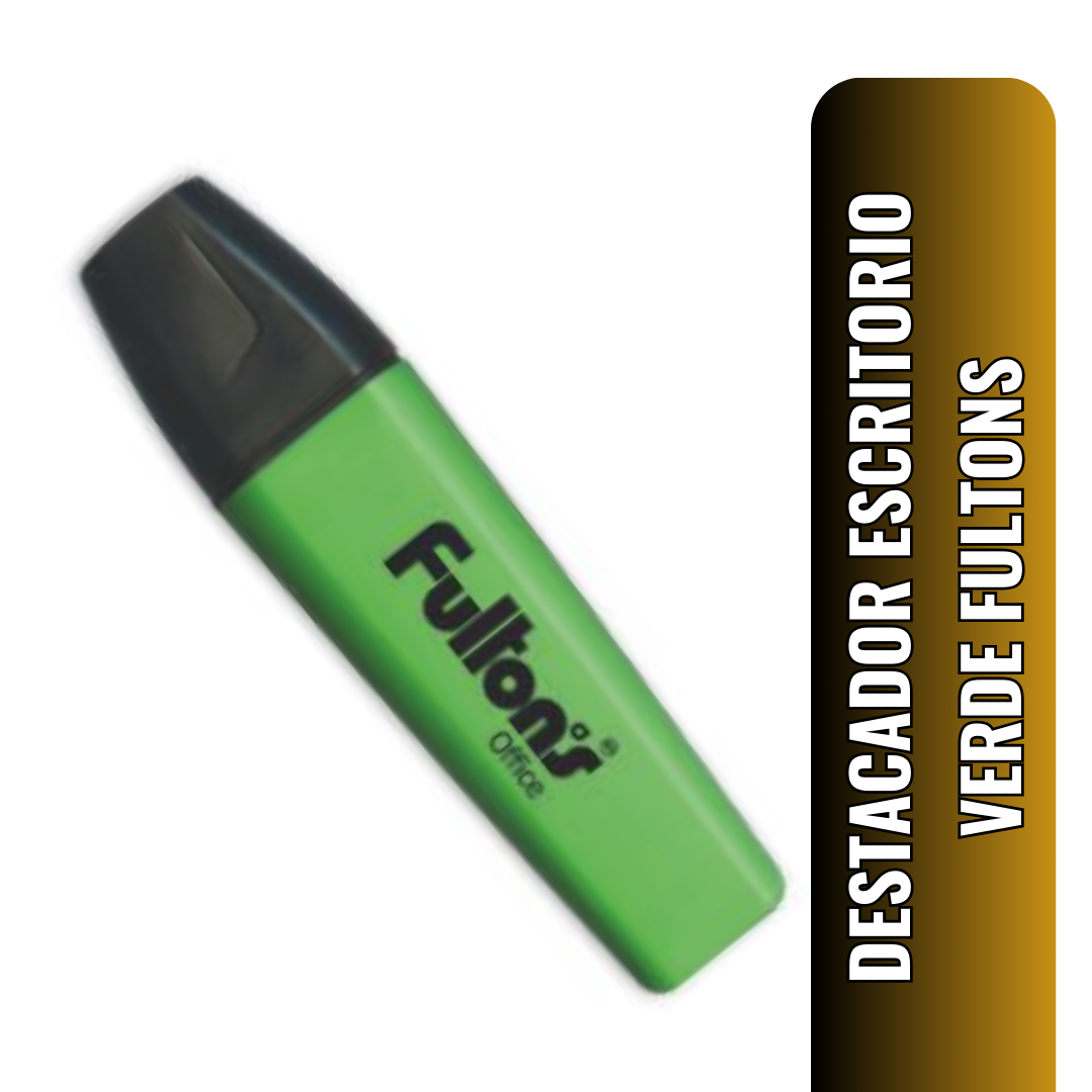 DESTACADOR ESCRITORIO PUNTA BISELADA VERDE FULTONS